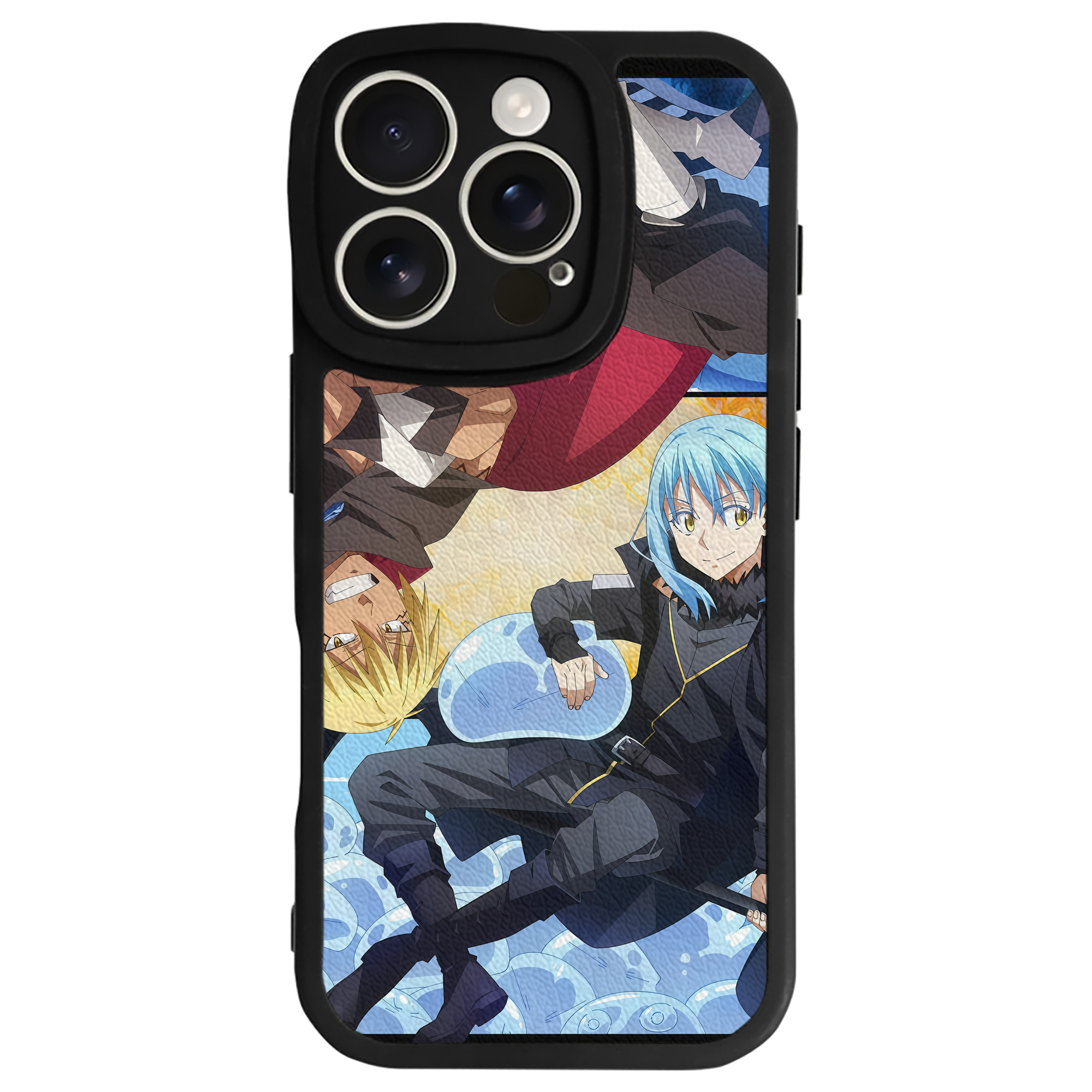 （画像用） 転スラ Regarding Reincarnated to Slime 【iPhone 16シリーズ対応】シリコンスマホケース（レザー調） 材質：シリコン
